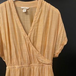 Yellow & White striped Dress